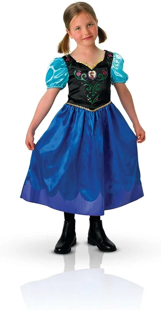 Girls Classic Anna Frozen Fancy Dress Costume Disney Princess Child Outfit