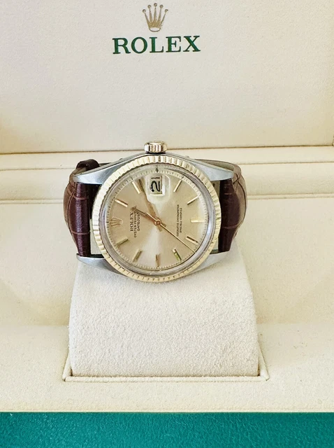 Men’s 1975 Rolex Datejust Two Tone Ref. 1601  Watch Champagne Dial 36mm