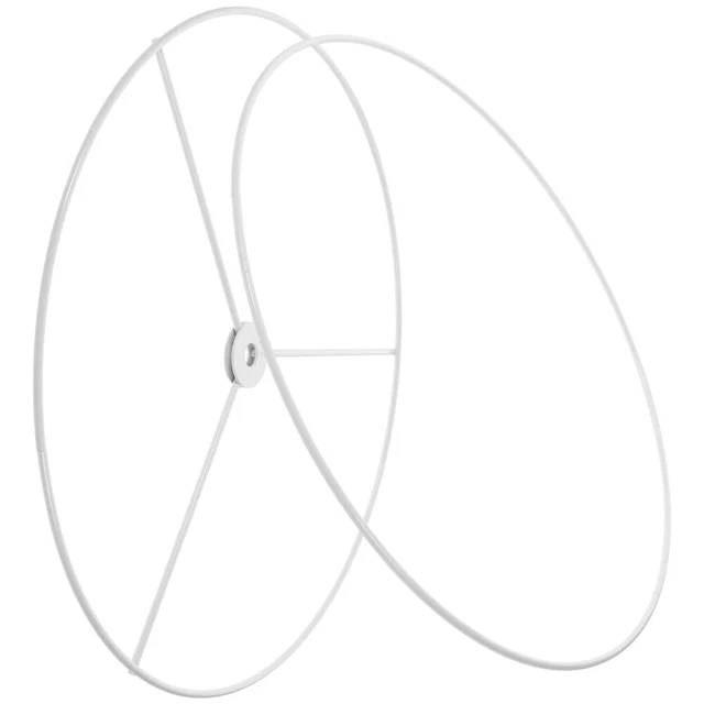 PATIKIL 6 Pouce E26 E27 Lampe Abat-jour Anneau Cadre Avec Européen Installateur, 3 Paquet Abat-jour Support Fil Cadre DIY Tambour Anneau Pour Table Sol Lampe Blanc