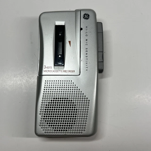 Vintage GE General Electric 3-5373 Microcassette Voice Recorder WORKING - READ