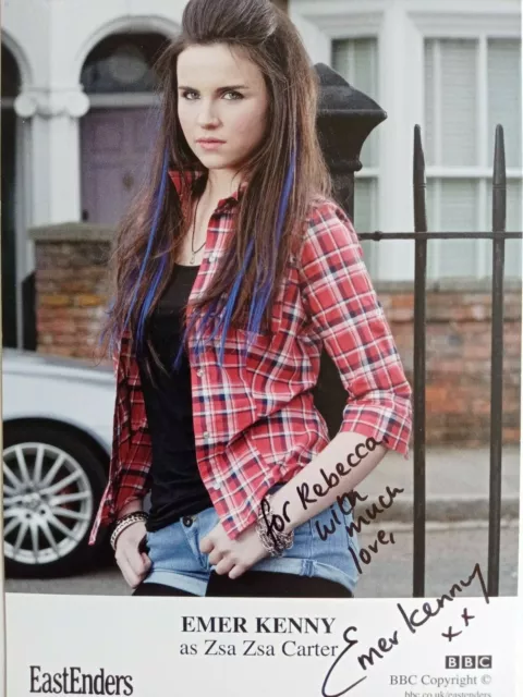Emer Kenny, Eastenders, Zsa Zsa Carter, Hand Signed Photo Card & Letter, Exc Con 2