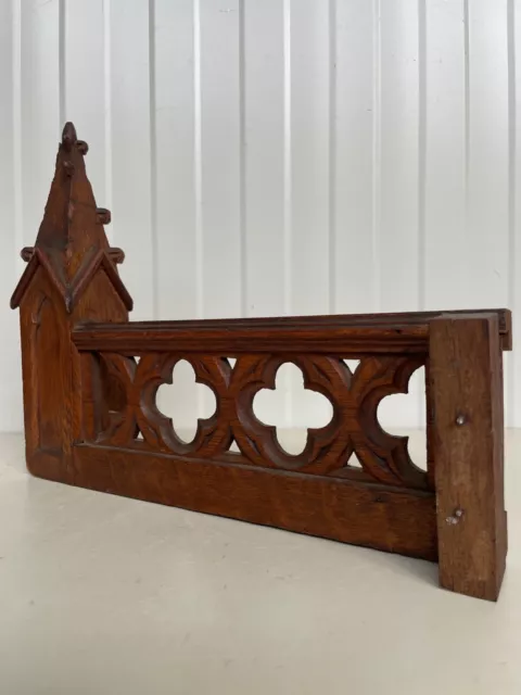 A Beautiful French Architectural Gothic revival church Crown/finial carved oak 3 3