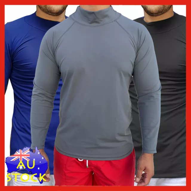 Mens Long Sleeve Plus Size Rash Guard Shirt Rashie 3XL 4XL 5XL 6XL 7X 8X/ LRPLRL