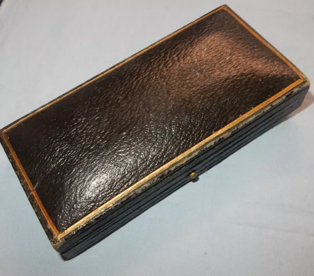 ANTIQUE PROTECTIVE CASE BOX FOR ANTIQUE MEDAL MASONIC JEWEL 12 x 5.5 cm SPENCER