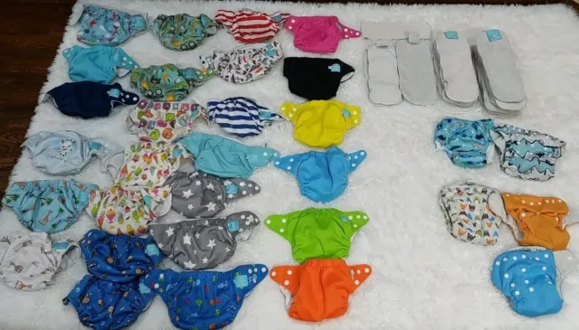 Charlie Banana, thirsties Cloth covers Bundle - 30 covers- 15 Inserts - Lot