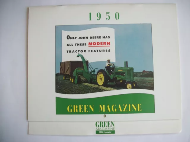 JOHN DEERE 1995/1950  GREEN MAGAZINE Two Cylinder Tractor Calendar