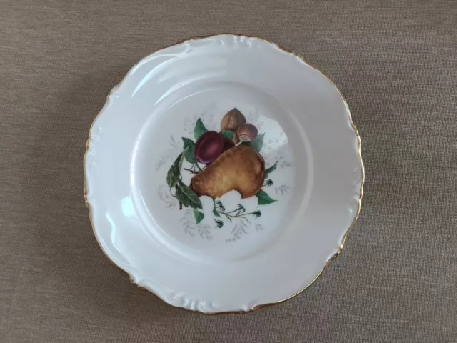 Bavaria Porcelain  Plate Western Germany Fruit Design 7.2"