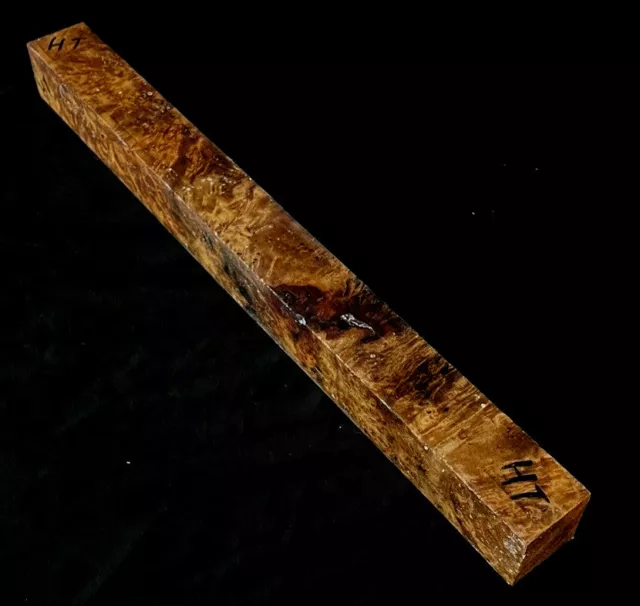 Amboyna Burl Wood 1.5x1.5x18  Pool Cue Blank Knife Gun Handle Door Knobs Lumber