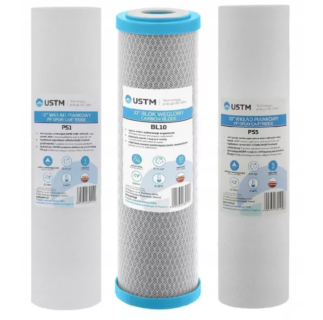 Kit de filtro de unidad de ósmosis inversa USTM conjunto bloque de carbono sedimento - 48 pistas