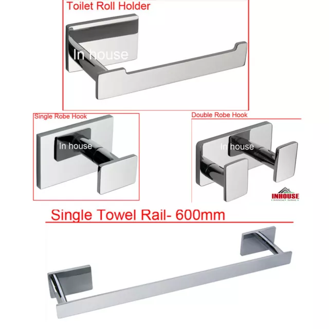 single double Robe hook toilet roll holder,single towel rail brass accessories