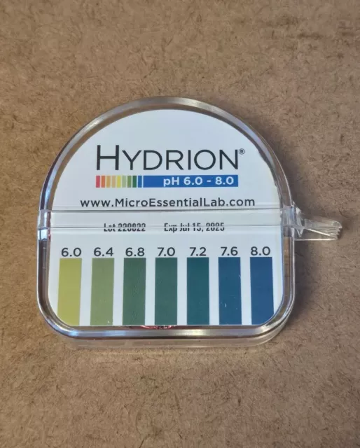 (1 Roll) HYDRION 345 pH Test Paper 6.0 to 8.0 Range Exp Date: Jul 15, 2025