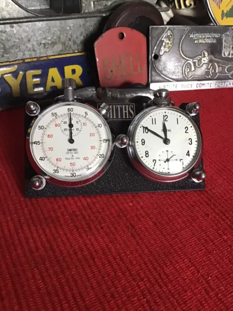 Vintage SMITHS Stopwatch Rally Timer  - SMITHS Rally Timer Dashboard Set - VGC