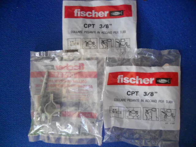 10 Fischer CPT 3/8 collare pesante in acciaio per tubi