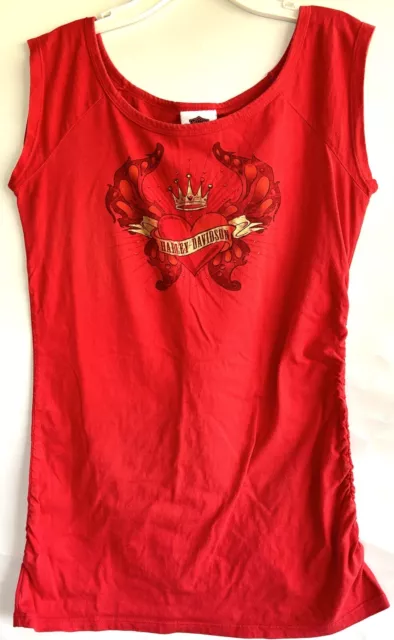 Harley Davidson Sleeveless Tank Top Womens SIZE M Red Las Vegas Nevada