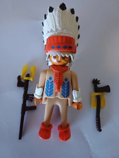 Vieux PLAYMOBIL 3733 – Camp Indien Complet Avec Tipi, Chevaux Et Western