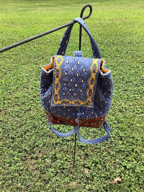 VINTAGE VERA BRADLEY French Blue Miller Backpack Floral 