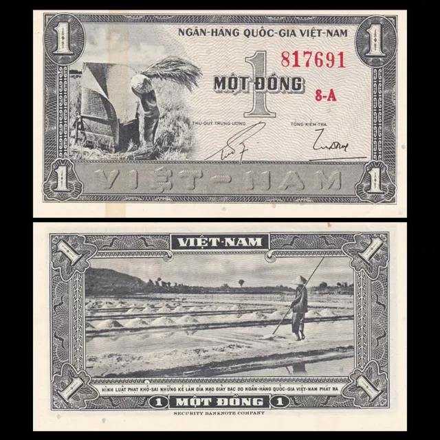 South Vietnam Viet Nam  1 Dong, ND(1955), P-11, A-UNC