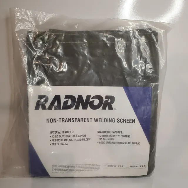 Radnor Non-transparent Welding Screen Flame Retardant 6' x 6'