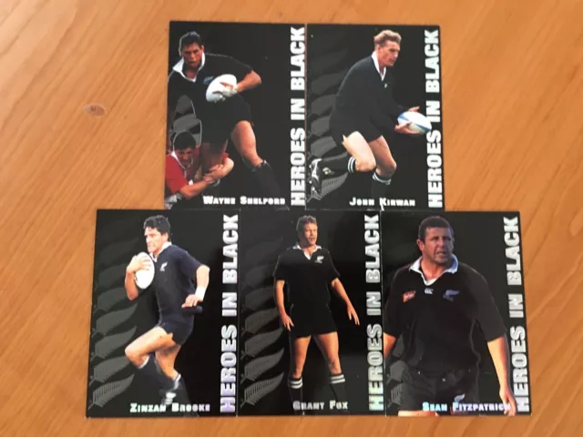 1995 New Zealand All Blacks Rugby Union Heroes In Black
