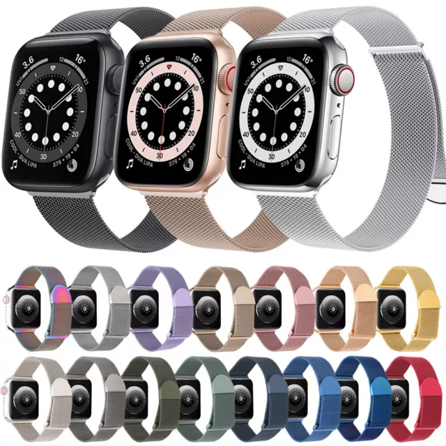 Armband Für Apple Watch Milanaise Edelstahl Serie 2 3 4 5 6 7 8 SE 40 42 44 45mm