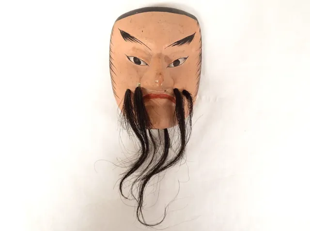 Mask No. Theatre Polychrome Man Spirit Dieu Gigaku Edo Japan 19th