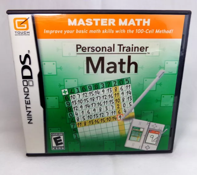 Nintendo DS Entrenador Personal Matemáticas DS Envío Gratuito Probado Sin Manual Propiedad de Adultos