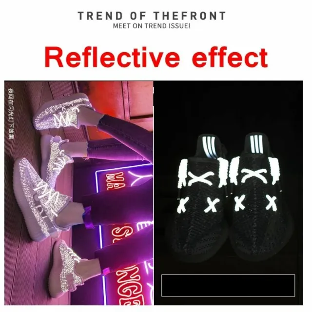 REFLECTIVE ROUND ROPE Shoelaces Sneaker Shoelace Sport Shoe laces Color ...