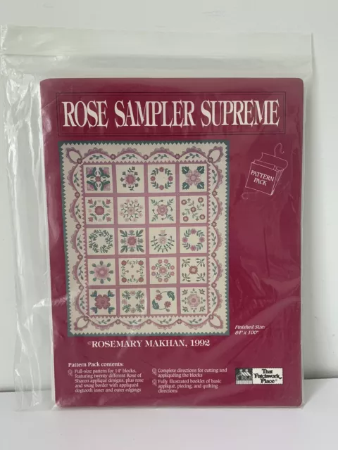 That Patchwork Place ROSE SAMPLER SUPREME Rosemary Makhan Quilt Pattern 84"x100"