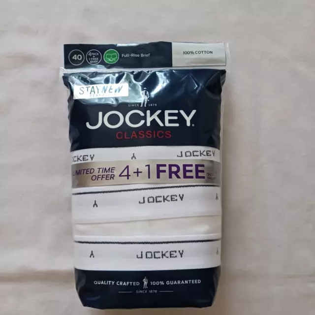 5 Jockey Classics Stay New Full Rise Briefs Size 40 Cotton Y 2015 5 Jockey Classics Stay New Full Rise Briefs Size 40 Cotton Y 2015