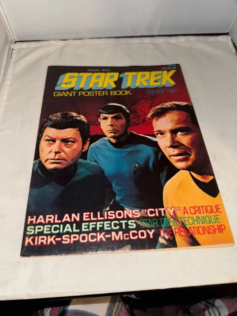 1976 Star Trek Giant Poster Book Voyage Two Kirk Spock McCoy Poster