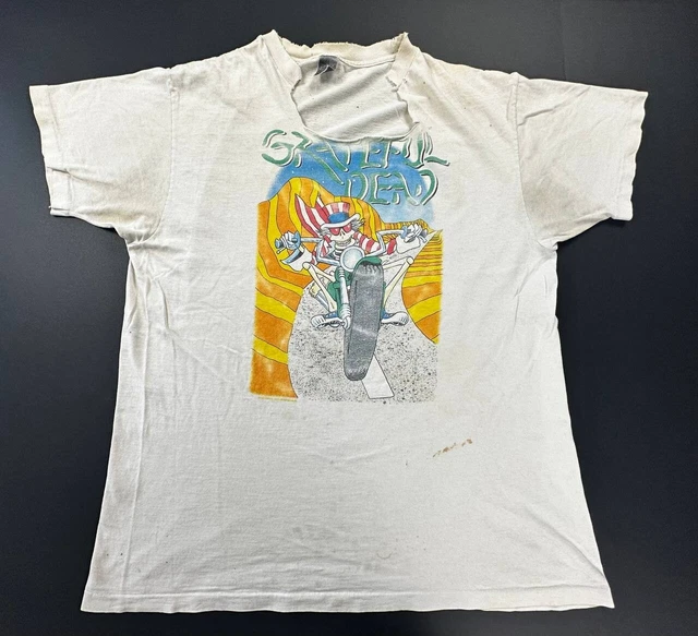 VINTAGE GRATEFUL DEAD Shirt 1988 Usa Motorcycle Laguna Seca Size XL $96