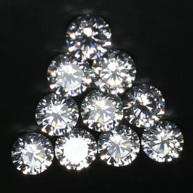 Naturel 0.25 CT De Couleur VVS1 10 PC Lot 4.00mm Rond Brillant Diamant Blanc 2