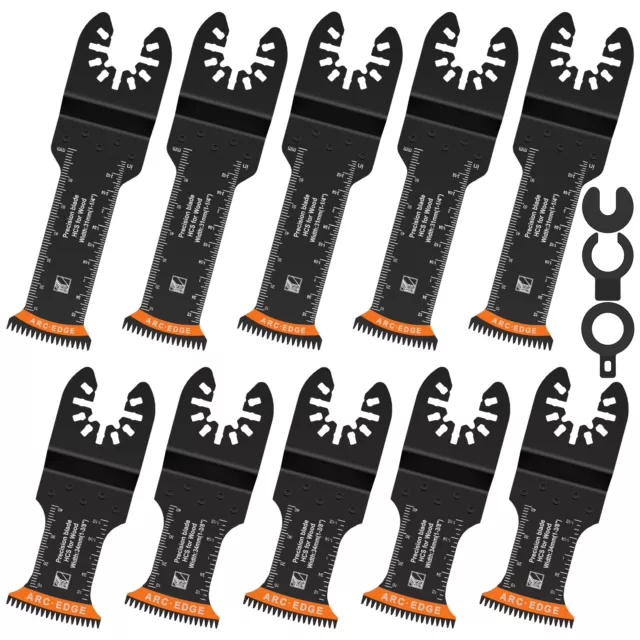 10Pcs Oscillating Multi Tool Blade Saw Blades Wood Metal Cutter For Dewalt Uk☽