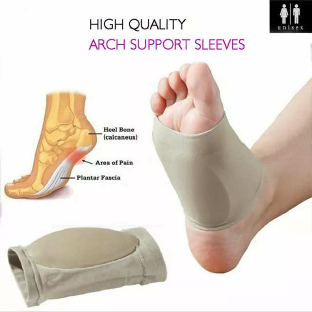 Foot Arch Support Flat Feet Fallen Arch Plantar Fasciitis Insole Heel Pain Help