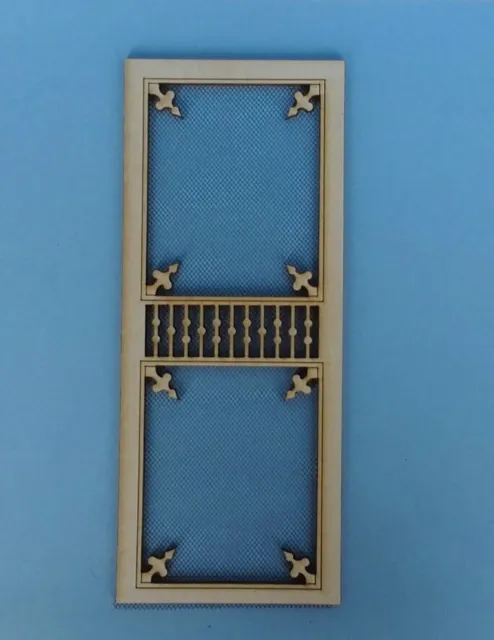 Dollhouse Miniature Delicate Wood Victorian Screen Door by Laser Tech 1:12 scale