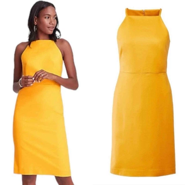Ann taylor mustard dress sale