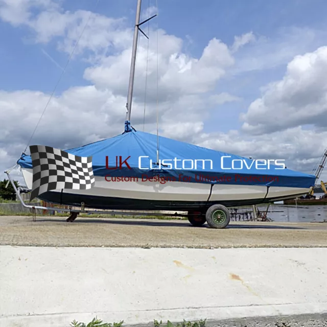 Wayfarer Dinghy Boat Overboom Tailored Cover - Blue 124
