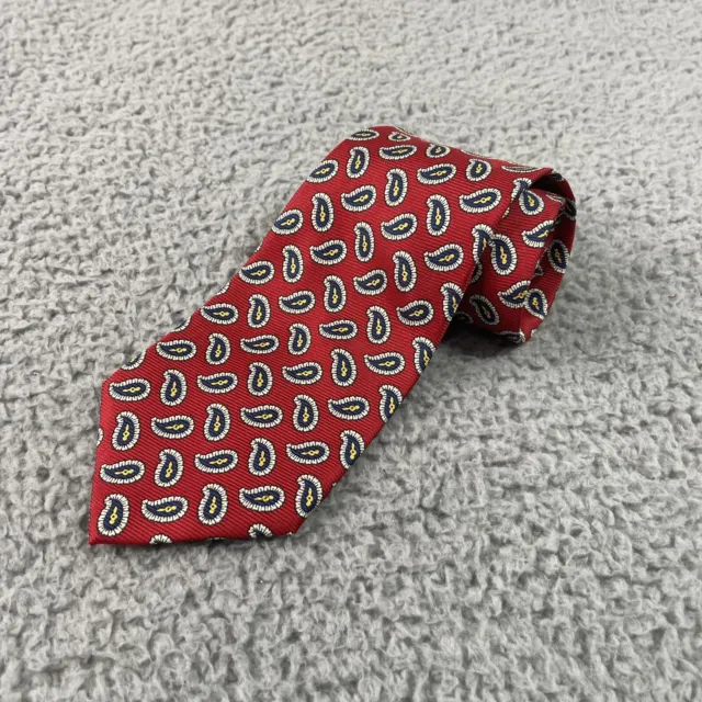 Lauren Ralph Lauren Tie Mens Silk Paisley Necktie Classic USA Made Red