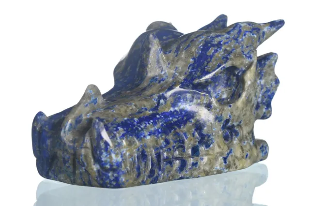 Coleccionables tallados de dragón lapislázuli natural de 3,19" curación metafísica #34X80