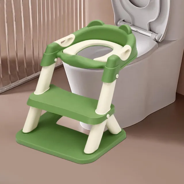 Grün Toilettentrainer Toilettensitz Lerntöpfchen WC Sitz mit Leiter Treppe DHL
