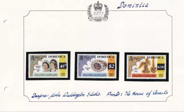 Dominica Stamps - 1977 Silver Jubilee Royal Visit - MNH