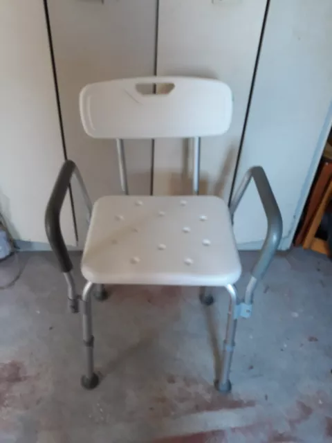 Chaise de douche Aluminium Blanc