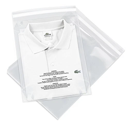 Spartan Industrial - 10" X 13" 1000 Count Self Seal Clear Poly Bags with Suff...