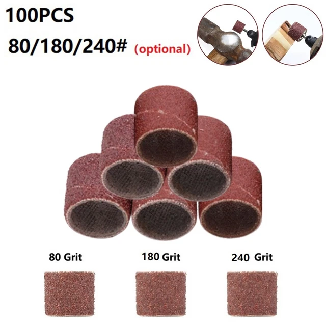 Ensemble tambour de ponçage de meulage polissage 100 pièces outils rotatifs ba