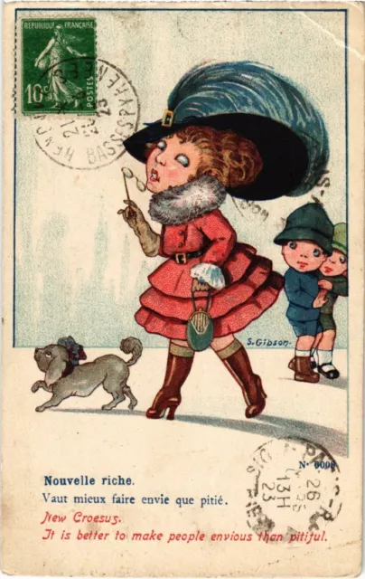 CPA AK Elegant Girl - Nouvelle Riche - Signo: S. Gibson CHILDREN (1293217)