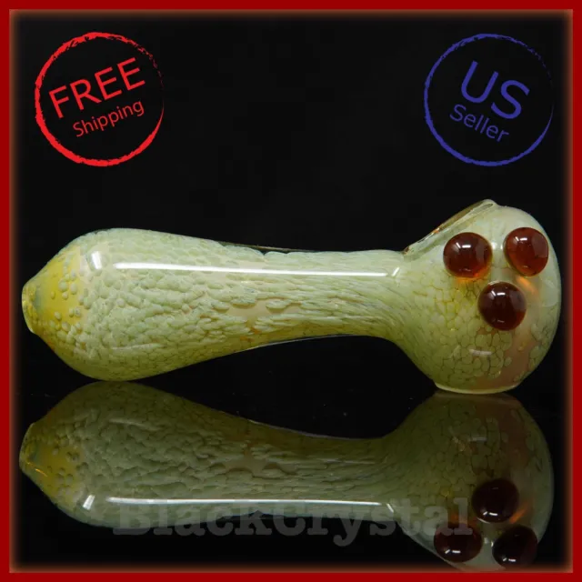 5 inch Handmade Thick Heavy Green Puff Cloud Tobacco Smoking Bowl Glass Pipes