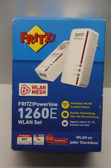 AVM FRITZ!Powerline 1260E WLAN Set 1200 Mbit/s PowerLAN WLAN Gigabit LAN