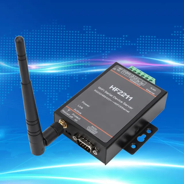HF2211 Serial Server RS232/485/422 To WIFI & Ethernet DTU Network Communication☯