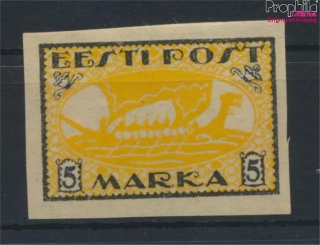 Estonia 13y con charnela 1919 sellos: Wikingerschiff (9780902