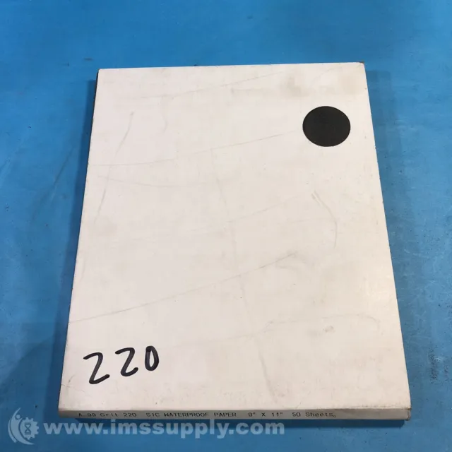 Box of 50 SIC Waterproof Paper, 9" x 11", A-99, 220 Grit FNFP